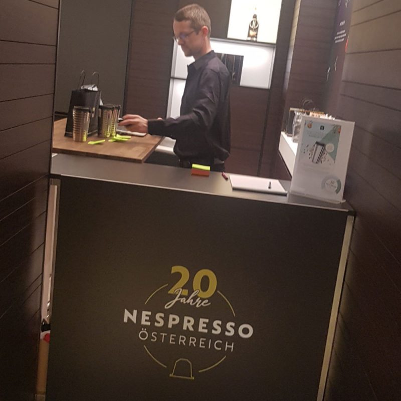 Lasergravur vor Ort Nespresso Wien Laser-Profis.com
